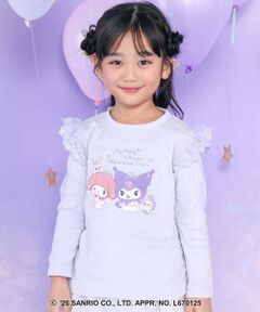 SLAP SLIP / スラップ スリップ Tシャツ | 【サンリオキャラクターズｘSLAPSLIP】パッチ刺しゅう肩フリル長袖Tシャツ(80~130cm)