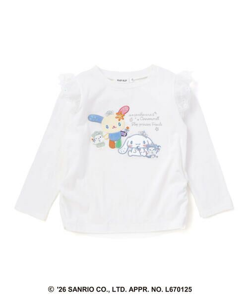 SLAP SLIP / スラップ スリップ Tシャツ | 【サンリオキャラクターズｘSLAPSLIP】パッチ刺しゅう肩フリル長袖Tシャツ(80~130cm) | 詳細3