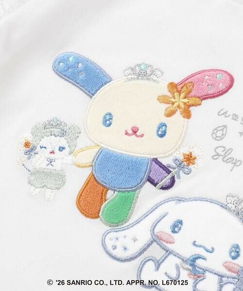 SLAP SLIP / スラップ スリップ Tシャツ | 【サンリオキャラクターズｘSLAPSLIP】パッチ刺しゅう肩フリル長袖Tシャツ(80~130cm) | 詳細7
