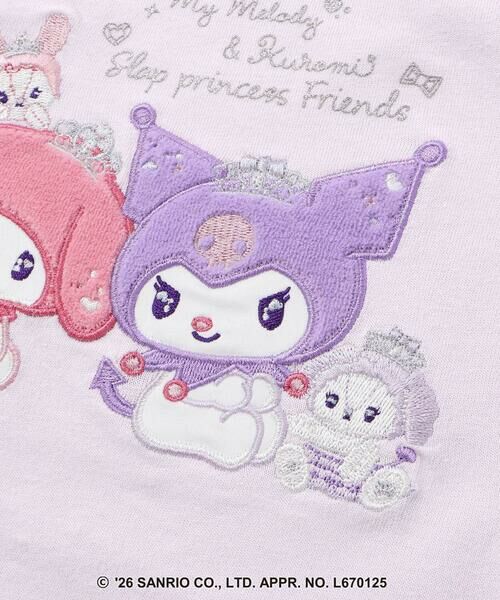 SLAP SLIP / スラップ スリップ Tシャツ | 【サンリオキャラクターズｘSLAPSLIP】パッチ刺しゅう肩フリル長袖Tシャツ(80~130cm) | 詳細17