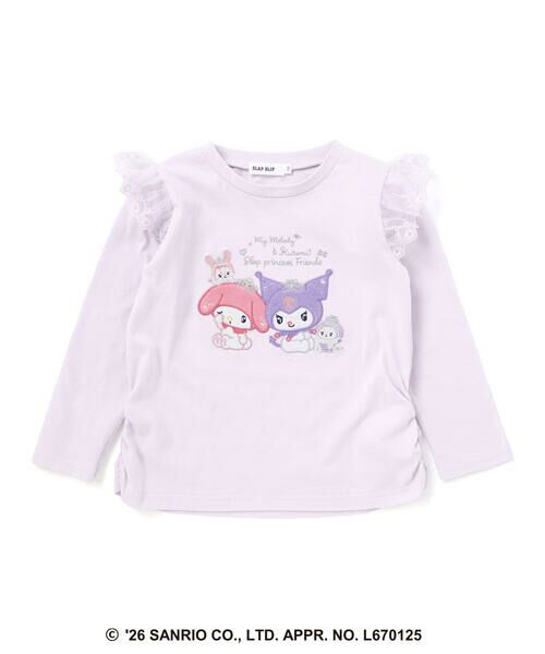 SLAP SLIP / スラップ スリップ Tシャツ | 【サンリオキャラクターズｘSLAPSLIP】パッチ刺しゅう肩フリル長袖Tシャツ(80~130cm) | 詳細11