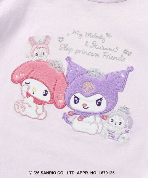 SLAP SLIP / スラップ スリップ Tシャツ | 【サンリオキャラクターズｘSLAPSLIP】パッチ刺しゅう肩フリル長袖Tシャツ(80~130cm) | 詳細14