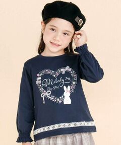 SLAP SLIP / スラップ スリップ Tシャツ | 裾梯子レース天竺長袖Tシャツ(80~130cm)