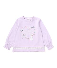 SLAP SLIP / スラップ スリップ Tシャツ | 裾梯子レース天竺長袖Tシャツ(80~130cm)