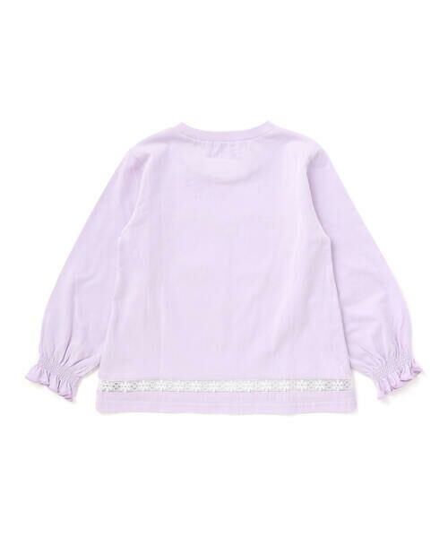 SLAP SLIP / スラップ スリップ Tシャツ | 裾梯子レース天竺長袖Tシャツ(80~130cm) | 詳細7