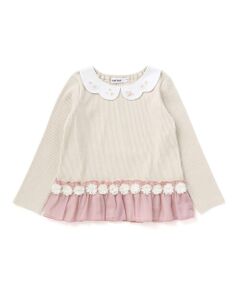 SLAP SLIP / スラップ スリップ Tシャツ | 裾フリルスパンテレコ長袖Tシャツ(80~130cm)
