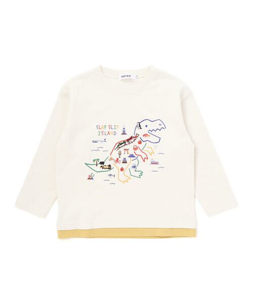 SLAP SLIP / スラップ スリップ Tシャツ | 恐竜地図長袖Tシャツ(80~130cm) | 詳細4