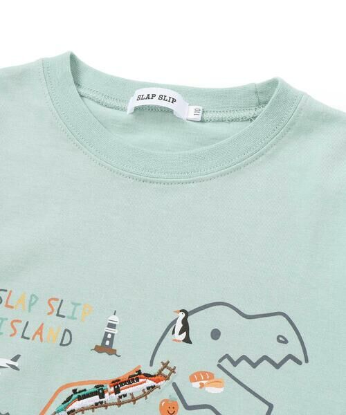 SLAP SLIP / スラップ スリップ Tシャツ | 恐竜地図長袖Tシャツ(80~130cm) | 詳細7