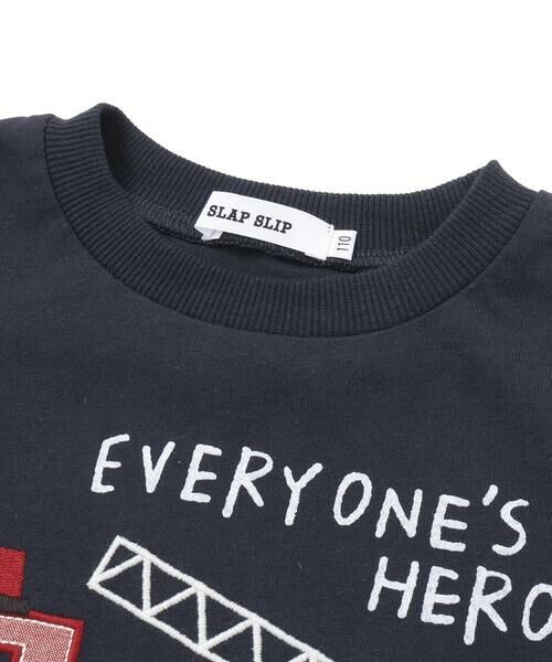 SLAP SLIP / スラップ スリップ Tシャツ | 乗り物プリント袖切り替え長袖Tシャツ(80~130cm) | 詳細8
