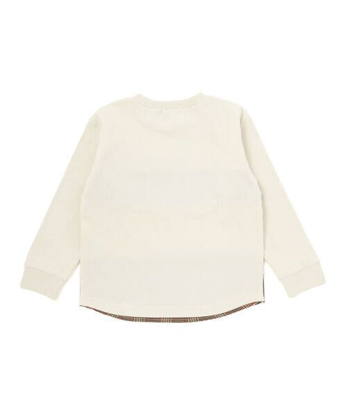 SLAP SLIP / スラップ スリップ Tシャツ | 電車モチーフチェック切り替え長袖Tシャツ(80~130cm) | 詳細1