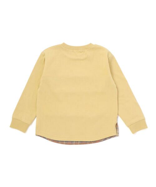 SLAP SLIP / スラップ スリップ Tシャツ | 電車モチーフチェック切り替え長袖Tシャツ(80~130cm) | 詳細8