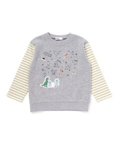 SLAP SLIP / スラップ スリップ Tシャツ | ボーダー切り替え長袖Tシャツ(80~130cm)