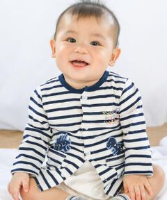 SLAP SLIP BABY / スラップ スリップ ベビー その他トップス | 【UVカット】無地ボーダー柄カーディガンベビー(70~80cm)