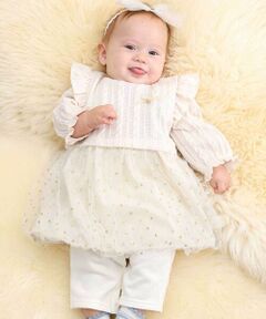 SLAP SLIP BABY / スラップ スリップ ベビー ロンパース | キラキラドットラメチュールスカートロンパース(60~80cm)