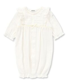 SLAP SLIP BABY / スラップ スリップ ベビー ロンパース | 肩フリルお花模様レース切り替えリボン2wayロンパースベビー(50~70cm)