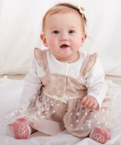 SLAP SLIP BABY / スラップ スリップ ベビー ロンパース | 花柄プリントチュールスカートドッキングロンパースベビー(70~80cm)