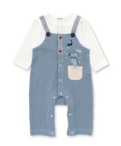SLAP SLIP BABY / スラップ スリップ ベビー ロンパース | サロペット風ドッキング恐竜刺しゅうロンパースベビー(60~80cm)
