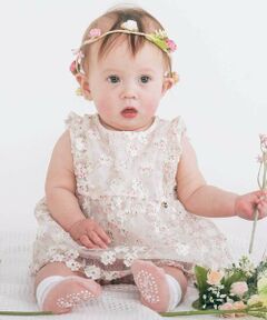 SLAP SLIP BABY / スラップ スリップ ベビー ベビー・キッズウエア | 肩フリルレースシフォンワンピース+ブルマ2点セットベビー(70~80cm)