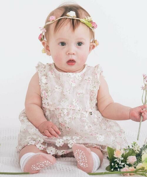 SLAP SLIP BABY / スラップ スリップ ベビー ベビー・キッズウエア | 肩フリルレースシフォンワンピース+ブルマ2点セットベビー(70~80cm) | 詳細3