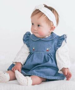 SLAP SLIP BABY / スラップ スリップ ベビー ベビー・キッズウエア | デニムレースイチゴ刺しゅう襟ワンピース+ブルマセットベビー(70~80cm)