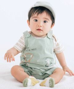 SLAP SLIP BABY / スラップ スリップ ベビー ベビー・キッズウエア | 恐竜プリントサロペット+ボディミニ2点セットベビー(70~80cm)