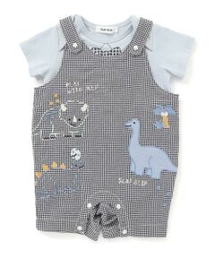 SLAP SLIP BABY / スラップ スリップ ベビー ベビー・キッズウエア | 恐竜プリントサロペット+ボディミニ2点セットベビー(70~80cm)