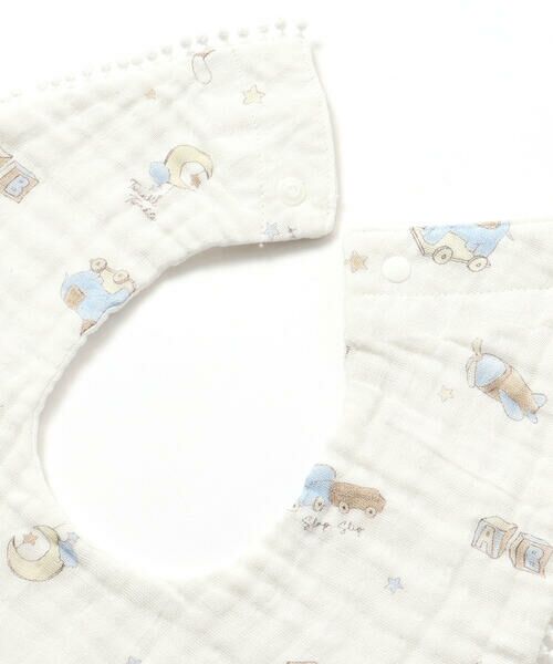 SLAP SLIP BABY / スラップ スリップ ベビー スタイ・ビブ | 【お揃い】縁レース恐竜イチゴおもちゃマルチ総柄スタイ | 詳細6