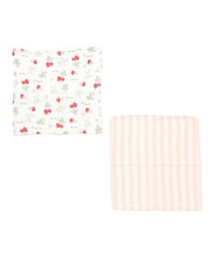 SLAP SLIP BABY / スラップ スリップ ベビー ハンカチ | 【お揃い】恐竜イチゴおもちゃマルチ総柄ボーダーチェックハンカチ2点セット