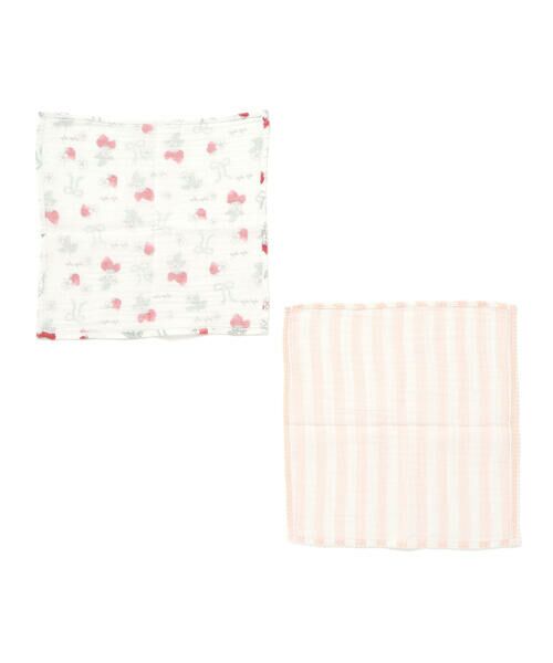 SLAP SLIP BABY / スラップ スリップ ベビー ハンカチ | 【お揃い】恐竜イチゴおもちゃマルチ総柄ボーダーチェックハンカチ2点セット | 詳細2