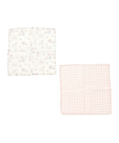 SLAP SLIP BABY / スラップ スリップ ベビー ハンカチ | 【お揃い】恐竜イチゴおもちゃマルチ総柄ボーダーチェックハンカチ2点セット | 詳細5