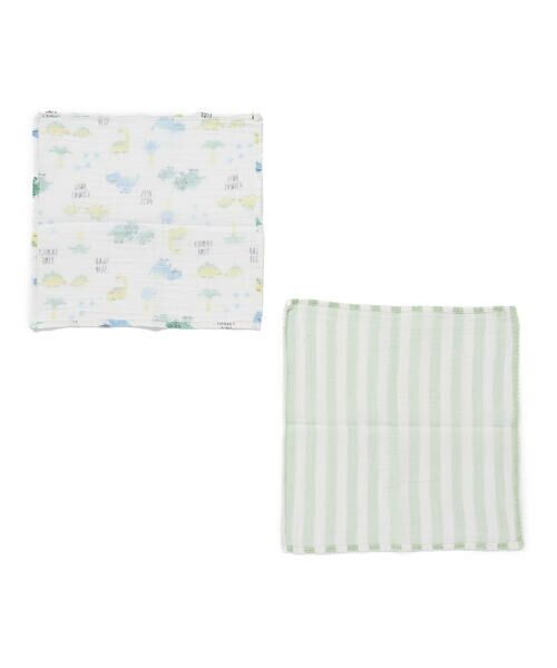 SLAP SLIP BABY / スラップ スリップ ベビー ハンカチ | 【お揃い】恐竜イチゴおもちゃマルチ総柄ボーダーチェックハンカチ2点セット | 詳細8