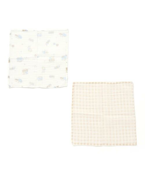 SLAP SLIP BABY / スラップ スリップ ベビー ハンカチ | 【お揃い】恐竜イチゴおもちゃマルチ総柄ボーダーチェックハンカチ2点セット | 詳細11