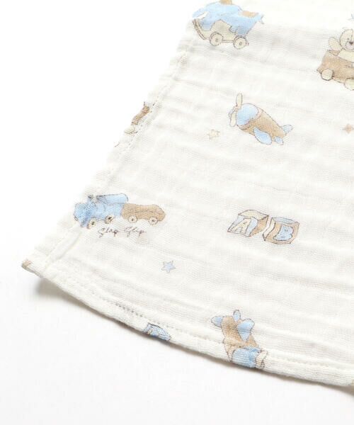 SLAP SLIP BABY / スラップ スリップ ベビー ハンカチ | 【お揃い】恐竜イチゴおもちゃマルチ総柄ボーダーチェックハンカチ2点セット | 詳細13