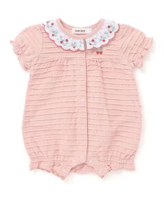 SLAP SLIP BABY / スラップ スリップ ベビー ロンパース | イチゴ刺しゅう襟風レーシー天竺ロンパースベビー(60~80cm)