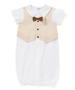 SLAP SLIP BABY / スラップ スリップ ベビー ロンパース | 【お揃い】チェックベストドッキングリボンタイ付き2wayロンパースベビー(50~70cm)