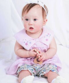 SLAP SLIP BABY / スラップ スリップ ベビー ベビー・キッズウエア | 花刺しゅうリボン襟チュニック+花柄ブルマセットアップベビー(70~80cm)