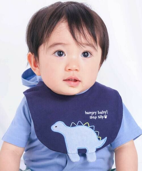 SLAP SLIP BABY / スラップ スリップ ベビー ロンパース | トゲトゲとさかフード付きロンパース+恐竜スタイ2点セットベビー(70~80cm) | 詳細8