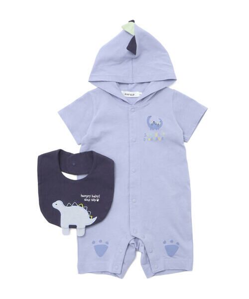 SLAP SLIP BABY / スラップ スリップ ベビー ロンパース | トゲトゲとさかフード付きロンパース+恐竜スタイ2点セットベビー(70~80cm) | 詳細3