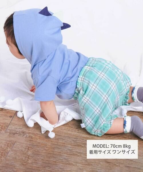 SLAP SLIP BABY / スラップ スリップ ベビー チノ・ワークパンツ | クマ恐竜チェックブルマベビー | 詳細4