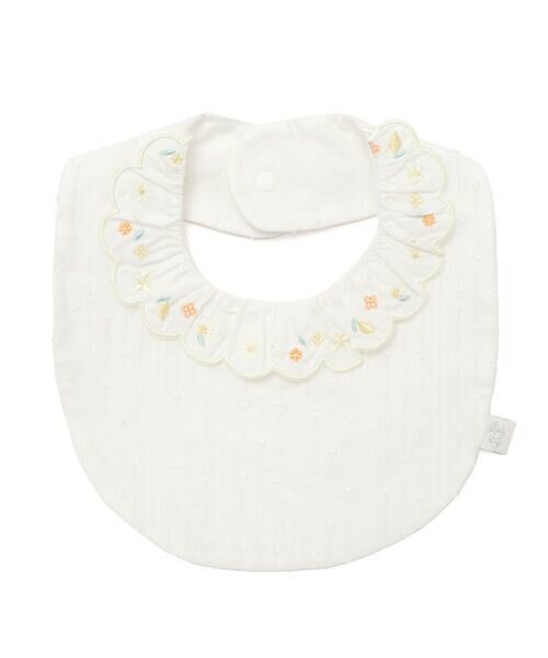 SLAP SLIP BABY / スラップ スリップ ベビー スタイ・ビブ | レモン花ちょうちょう刺しゅうスカラップフリル襟付きスタイベビー | 詳細3