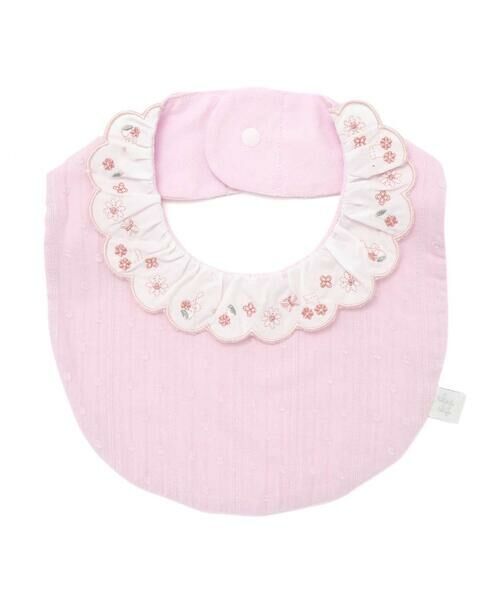 SLAP SLIP BABY / スラップ スリップ ベビー スタイ・ビブ | レモン花ちょうちょう刺しゅうスカラップフリル襟付きスタイベビー | 詳細6