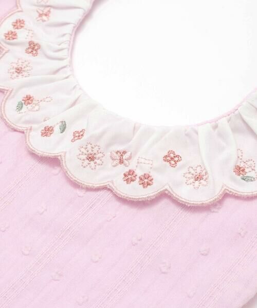 SLAP SLIP BABY / スラップ スリップ ベビー スタイ・ビブ | レモン花ちょうちょう刺しゅうスカラップフリル襟付きスタイベビー | 詳細9