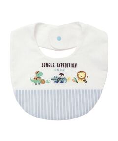 SLAP SLIP BABY / スラップ スリップ ベビー スタイ・ビブ | ストライプチェック切り替えアニマル恐竜プリント刺しゅうスタイベビー