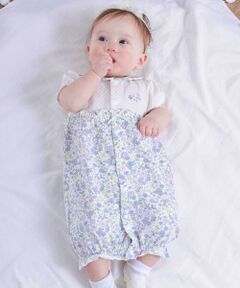 SLAP SLIP BABY / スラップ スリップ ベビー ロンパース | 【お揃い】花柄スカラップ襟2wayオールベビー(50~70cm)