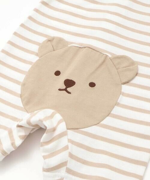 SLAP SLIP BABY / スラップ スリップ ベビー ロンパース | おしりクマさんボーダー切り替えロンパースベビー(60~80cm) | 詳細12