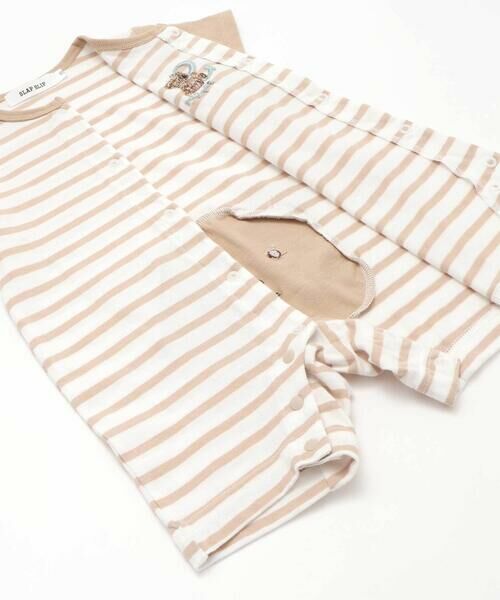 SLAP SLIP BABY / スラップ スリップ ベビー ロンパース | おしりクマさんボーダー切り替えロンパースベビー(60~80cm) | 詳細14