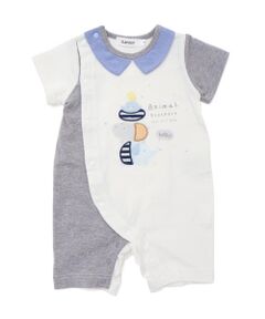 SLAP SLIP BABY / スラップ スリップ ベビー ロンパース | 襟付きアニマルモチーフ切り替えロンパースベビー(60~80cm)