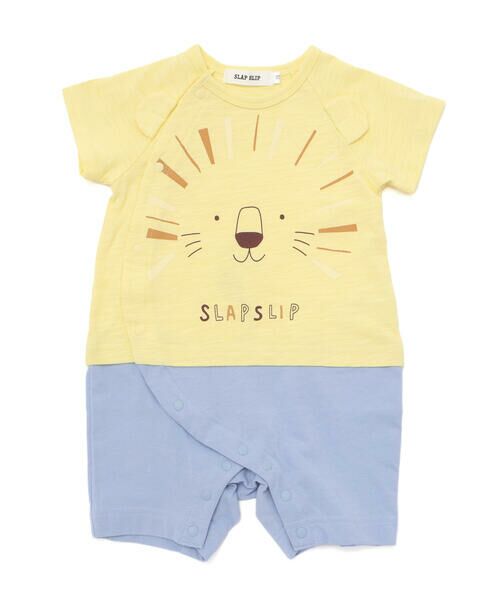 SLAP SLIP BABY/スラップ スリップ ベビー 前後ライオンプリント切り替えロンパースベビー(70~80cm) イエロー 80cm SLAP SLIP BABY/スラップ スリップ ベビー 前後ライオンプリント切り替えロンパースベビー(70~80cm) イエロー 80cm
