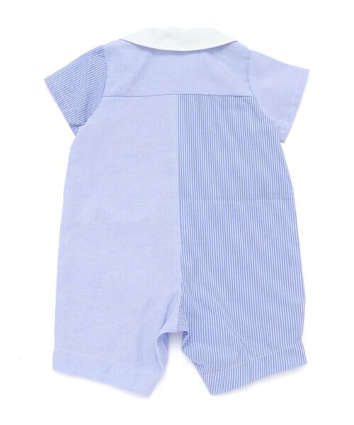 SLAP SLIP BABY / スラップ スリップ ベビー ロンパース | リボンタイ付きシャツ風ストライプ切り替えロンパースベビー(70~80cm) | 詳細2