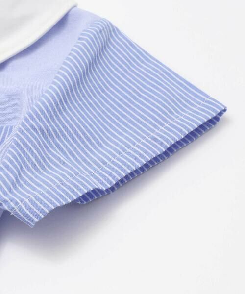 VALENTINO ストライプリボンタイ付きシャツロンパース VALENTINO ストライプリボンタイ付きシャツロンパース